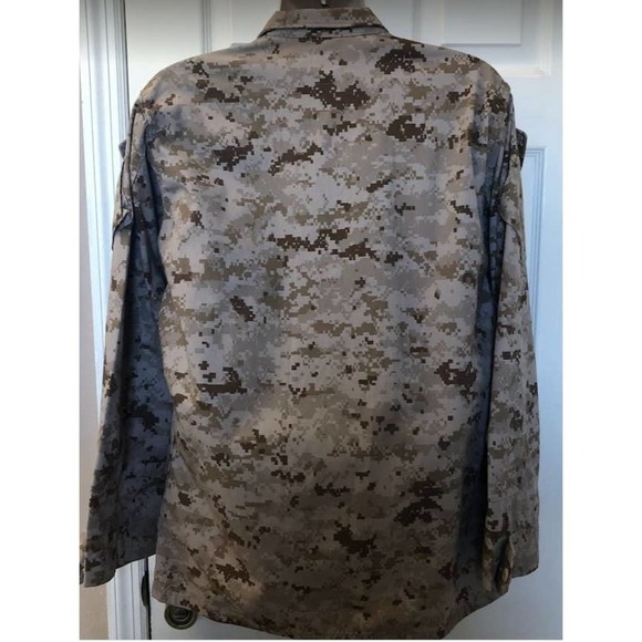 USMC Marine Corp Military Hunting Camo Shirt Jacket Button Down Med Long - Picture 4 of 17